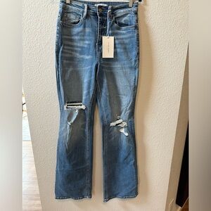 FLYING MONKEY Distressed Jeans Bootcut Size 27 NWT